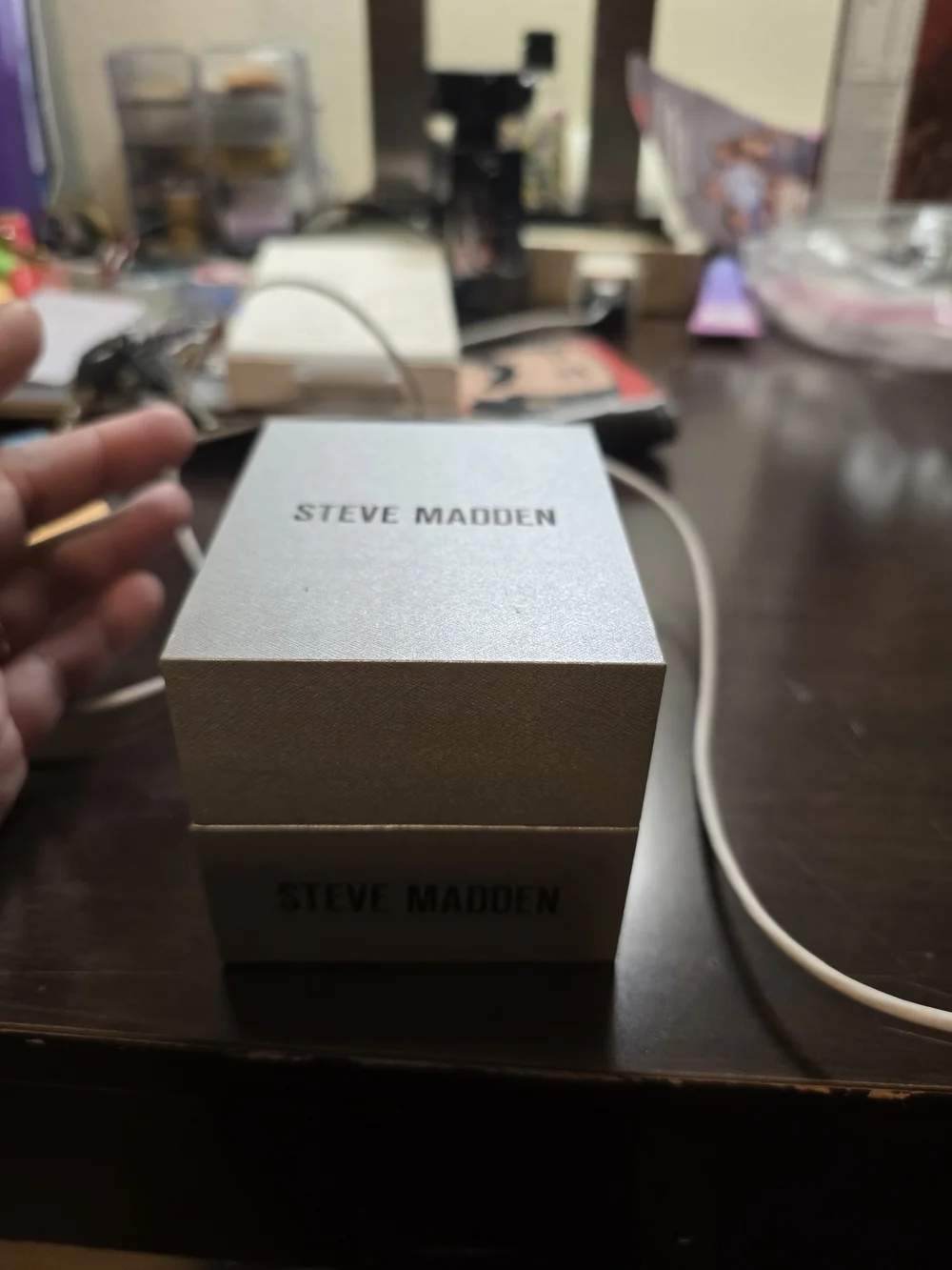 Steve Madden Men's Gold-Tone Black Dial Bracelet Watch